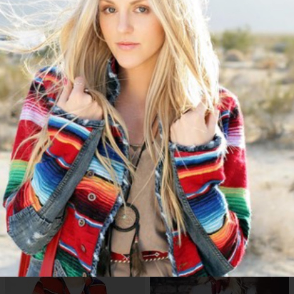 Artisan deluxe free people Mexican blanket…